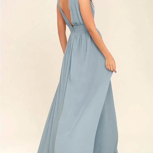 NWT LuLu’s Heavenly Hues Light Blue Maxi Dress in size Small - Picture 14 of 16